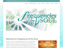 Tablet Screenshot of frequenciesofthesoul.com